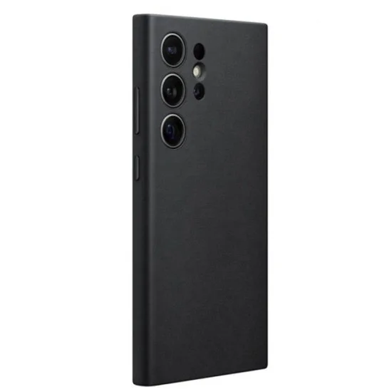 Cover Samsung S24 Ultra Vegan Leather Case &ndash; Black